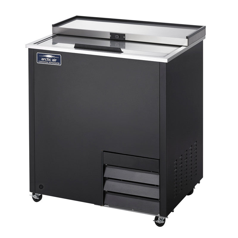 Arctic Air AGF24 24" Glass Froster, 50 Glass Capacity, Stainless Steel Lid, LED Thermostat, Black Exterior
