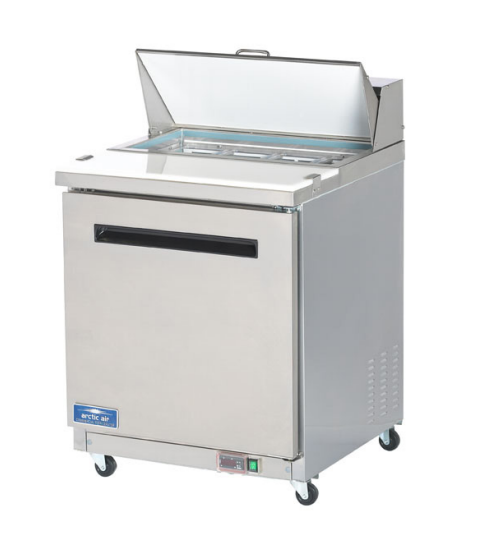 Arctic Air AMT28R 29" Mega Top Sandwich/Salad Prep Table, 6.5 cu. ft., 1 Door, 12 Pans, Digital Thermostat