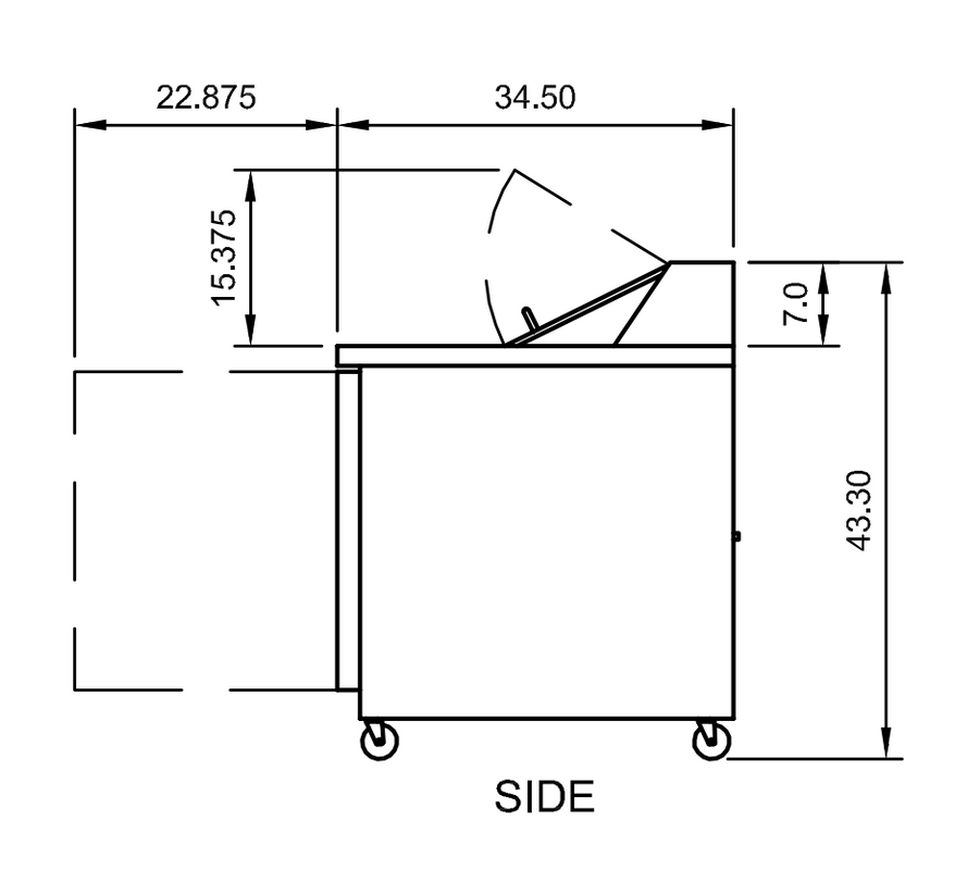 Arctic Air AMT48R 48.25" Mega Top Sandwich/Salad Prep Table, 12 cu. ft., 2 Doors, 18 Pans, Digital Thermostat