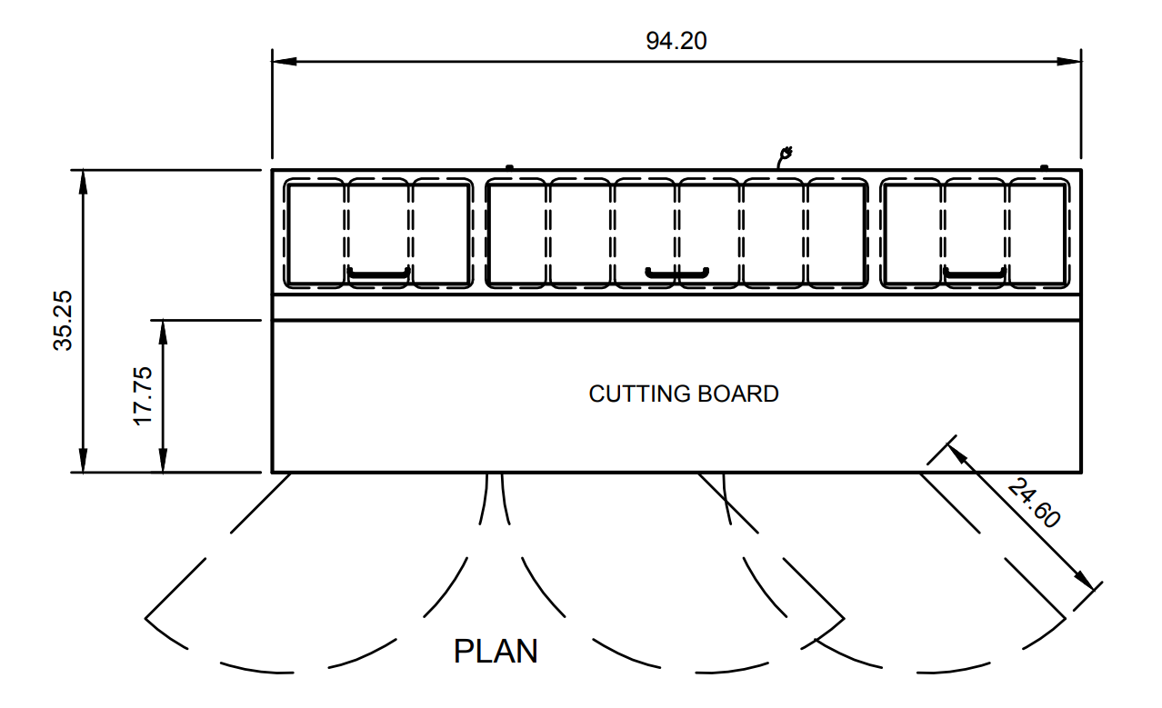 Arctic Air APP94R 94" Pizza Prep Table, 31 cu. ft., 3 Doors, 12 Pans, 17.75" Cutting Board, Digital Thermostat