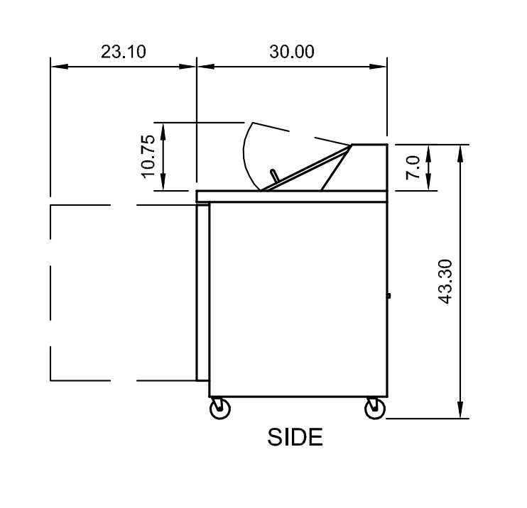 Arctic Air AST72R 71.5" Standard-Top Sandwich/Salad Prep Table, 18-Pan Capacity, Stainless Steel Construction, Digital Thermostat