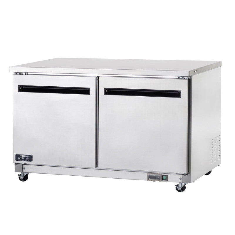 Arctic Air AUC60F 61.25" Worktop Freezer, 15.5 cu. ft., 2 Doors, Digital Thermostat, Stainless Steel Construction