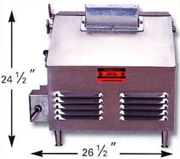 Acme MRS-20 Countertop Dough Roller Double Pass, 3 20" Wide Rollers