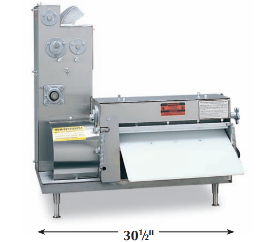 Acme PR-7 Pizza Roller Double Pass, 4 20" Wide Rollers, Left Discharge