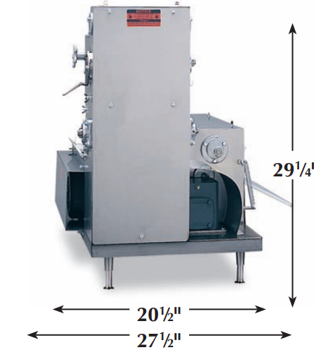 Acme PR-7 Pizza Roller Double Pass, 4 20" Wide Rollers, Left Discharge