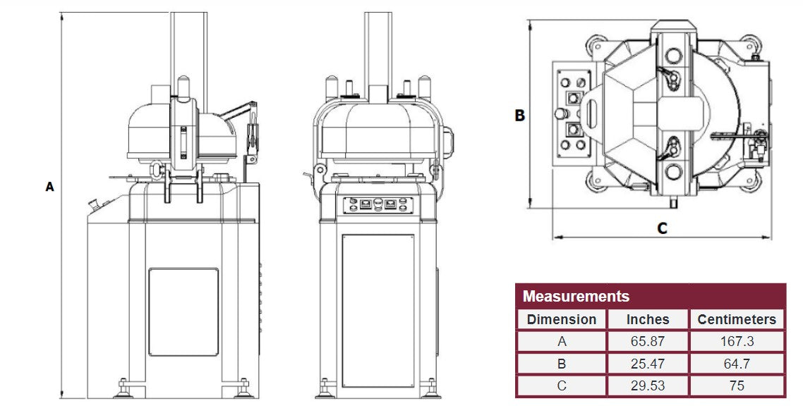 American Eagle AE-DDE30RFA Heavy Duty 30 Part Fully Automatic Dough Divider & Rounder, 220V/3PH