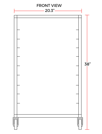 Prepline PASPR-10KD-CCB 10-Tier Heavy Duty Aluminum Steam Table / Bun Pan Sheet Pan Rack