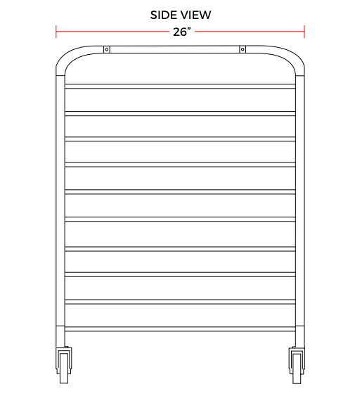 Prepline PASPR-10KD-CCB 10-Tier Heavy Duty Aluminum Steam Table / Bun Pan Sheet Pan Rack
