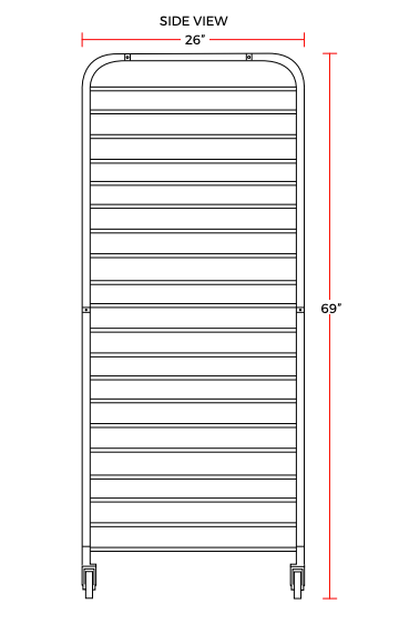 Prepline PASPR-20KD-CCB 20-Tier Heavy Duty Aluminum Steam Table / Bun Pan Sheet Pan Rack