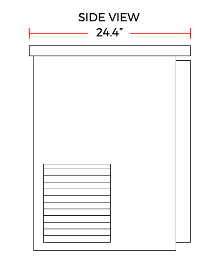 Coldline CBB-72G 72" Black Counter Height Narrow Glass Door Back Bar Refrigerator