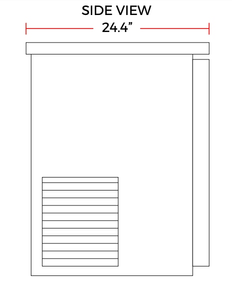 Coldline CBB-48 48" Black Counter Height Narrow Solid Door Back Bar Refrigerator