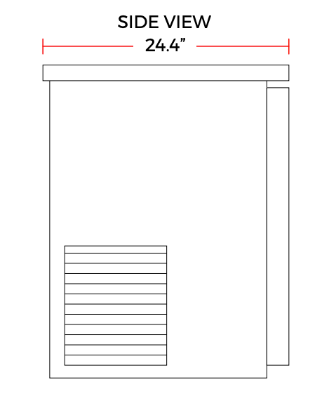 Coldline CBB-48G 48" Black Counter Height Narrow Glass Door Back Bar Refrigerator