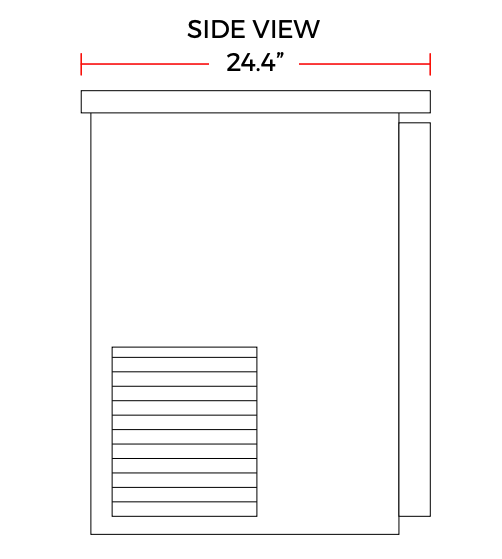 Coldline CBB-60G 60" Black Counter Height Narrow Glass Door Back Bar Refrigerator