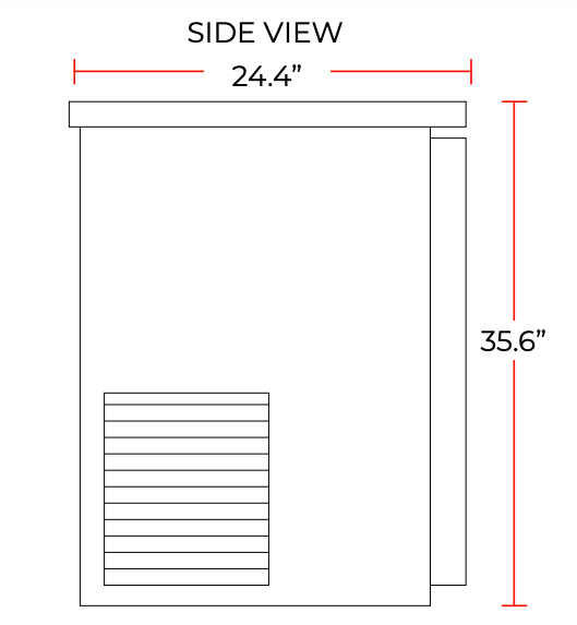 Coldline CBB-60 60" Black Counter Height Narrow Solid Door Back Bar Refrigerator