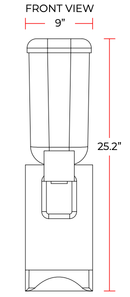 Coldline BD15-PUMP 9" Single Bowl Beverage Dispenser with Pump Spray System