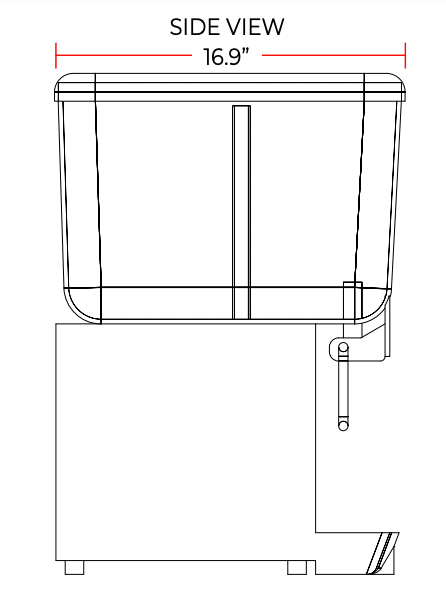 Coldline BD15-PUMP 9" Single Bowl Beverage Dispenser with Pump Spray System