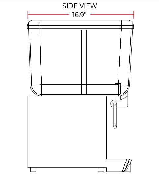 Coldline BD25-PUMP 17" Double Bowl Beverage Dispenser with Pump Spray System