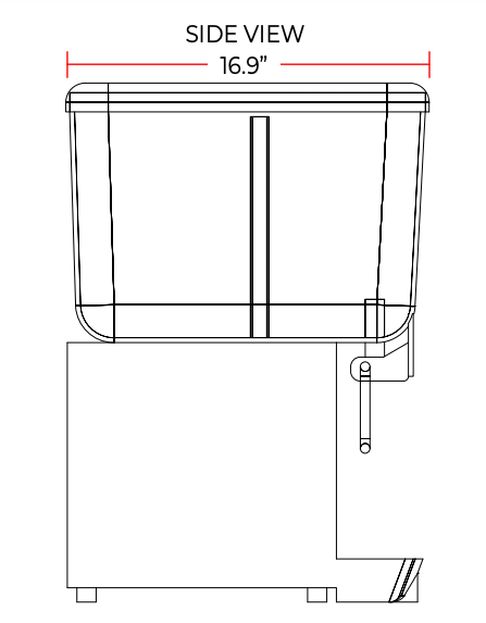 Coldline BD25-STIR Double Bowl Beverage Dispenser with Stirring System