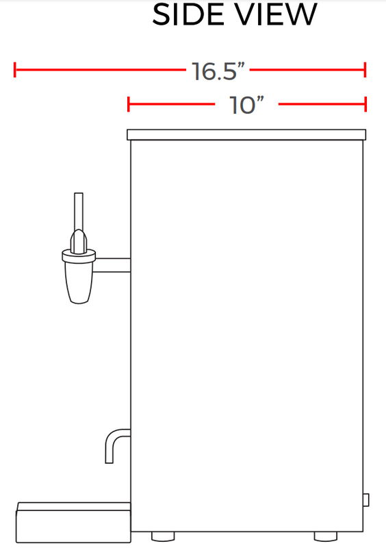 Prepline HWD-10 2.6 Gallon Hot Water Dispenser, 110V