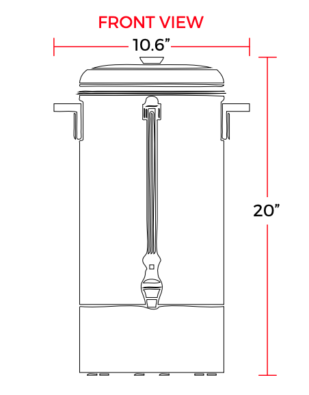 Prepline PCP15 63 Cups Stainless Steel Coffee Urn Percolator