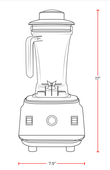 Prepline BL20-Q 2HP Heavy-Duty 64oz Commercial Blender with Sound Reduction Cover, 110V
