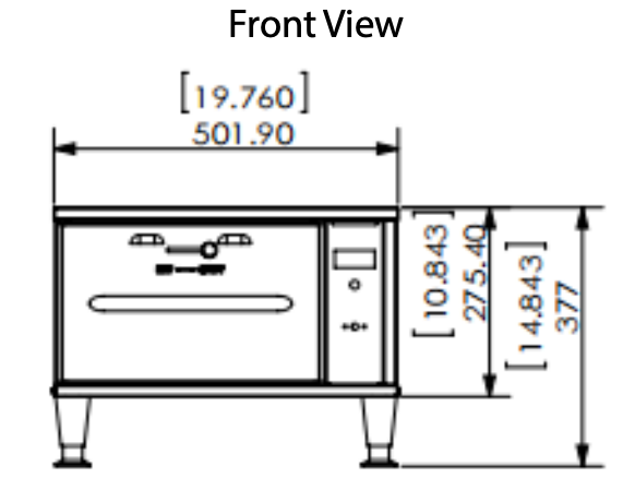 Prepline DW1N Single Narrow Freestanding Stainless Steel Drawer Warmer- 450W, 120V