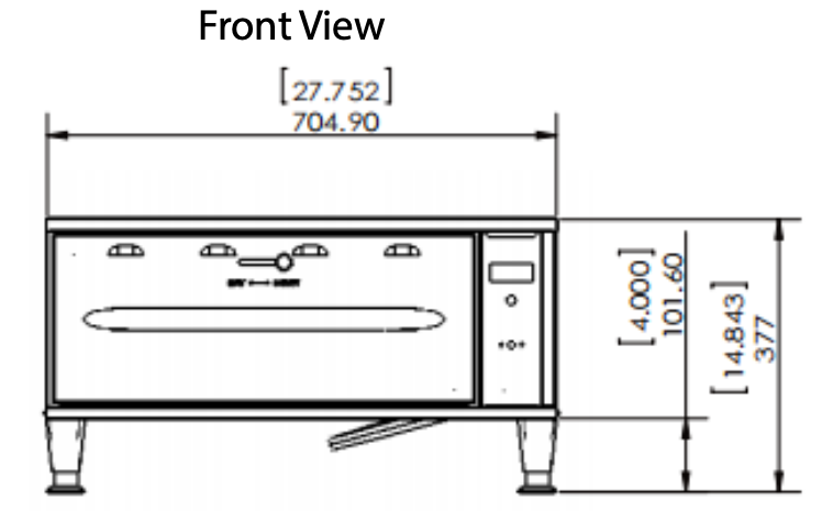 Prepline DW1 Single Freestanding Stainless Steel Drawer Warmer- 450W, 120V