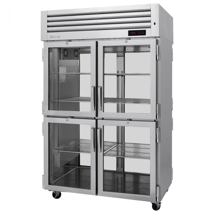 Turbo Air PRO-50-4H-G-PT 8 Glass Half Door Pass-Thru Heated Cabinet, 48.7 Cu. Ft.