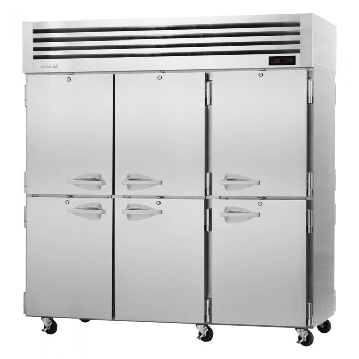 Turbo Air PRO-77-6H-PT 12 Solid Half Door Pass-Thru Heated Cabinet, 78.1 Cu. Ft.