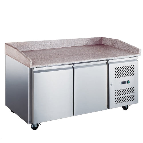 Refrigerated pizza prep tables for pizzerias and pizza shops