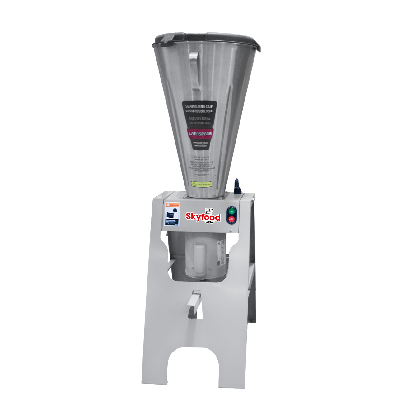Commercial floor-model tilting blenders for restaurants, juice bars, and foodservice kitchens from Skyfood and Omcan