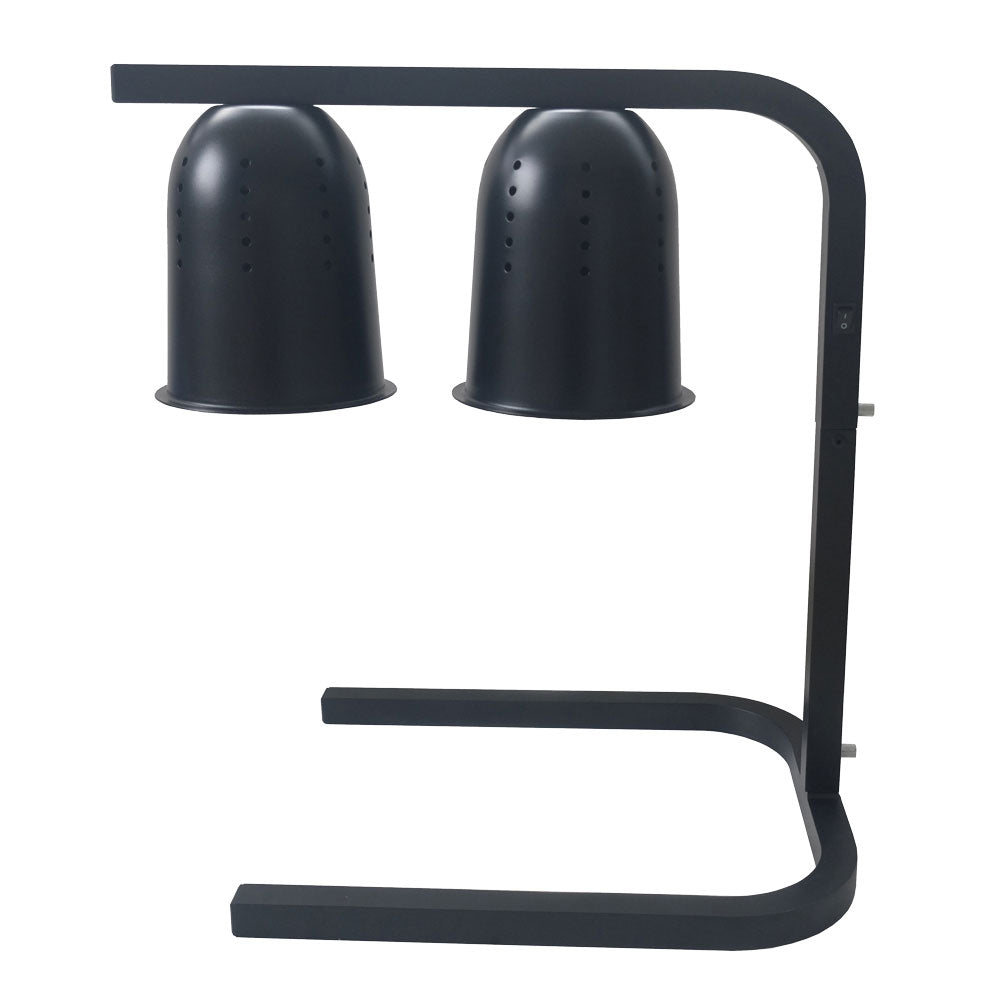 Commercial heat lamp for keeping prepared food warm at serving line