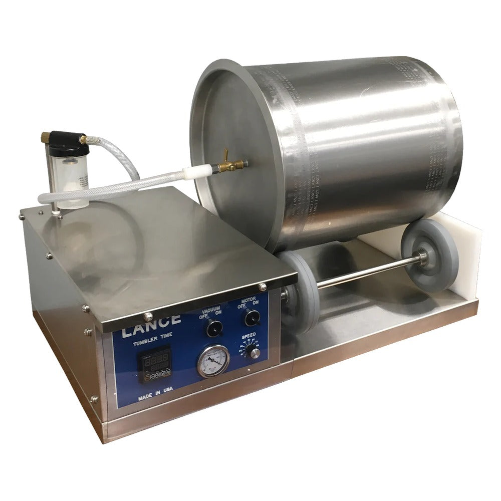 Commercial vacuum tumblers for butchers, meat processors, and jerky producers