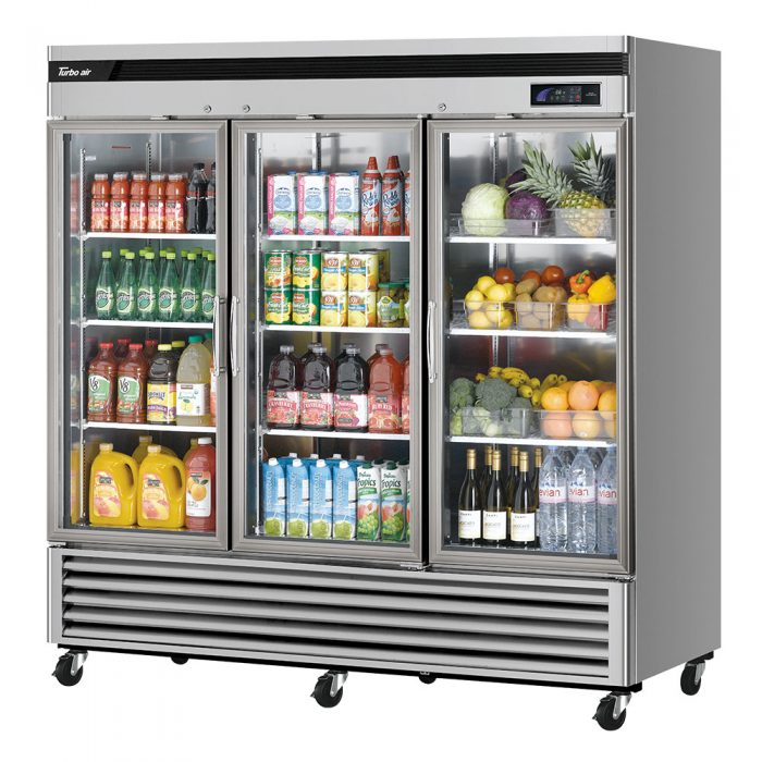 Turbo Air TSR-72GSD-N 3 Glass Door Refrigerator, Bottom Mount, 67.0 Cu. Ft.