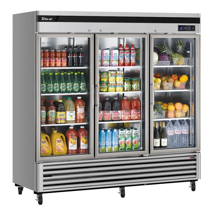 Turbo Air TSR-72GSD-N 3 Glass Door Refrigerator, Bottom Mount, 67.0 Cu. Ft.