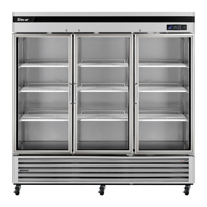 Turbo Air TSR-72GSD-N 3 Glass Door Refrigerator, Bottom Mount, 67.0 Cu. Ft.