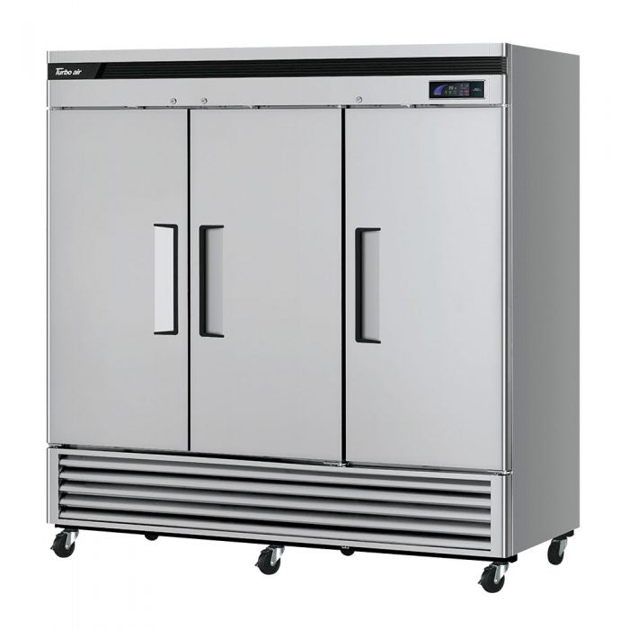 Turbo Air TSR-72SD-N 3 Solid Door Refrigerator, Bottom Mount, 64.1 Cu. Ft.