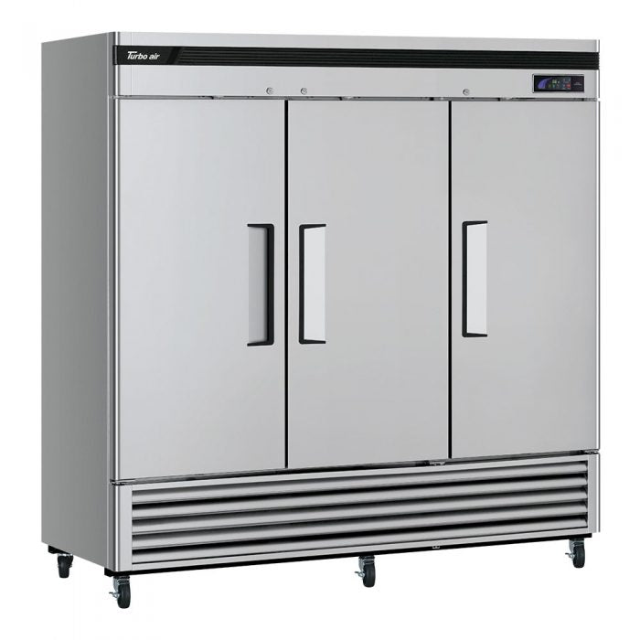 Turbo Air TSR-72SD-N 3 Solid Door Refrigerator, Bottom Mount, 64.1 Cu. Ft.