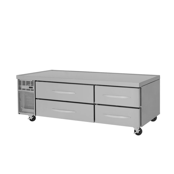 Turbo Air PRCBE-72R-N 4 Drawer 72" Stainless Steel Chef Base Refrigerator, 12.1 Cu. Ft.
