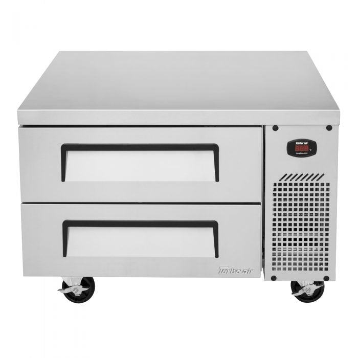Turbo Air TCBE-36SDR-N6 2 Drawer 36" Stainless Steel Chef Base Refrigerator, Optional 6" Extended Top, 4.98 Cu. Ft.