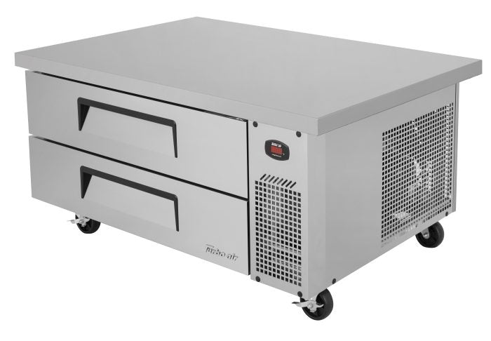 Turbo Air TCBE-48SDR-E-N 2 Drawer 48" Stainless Steel Chef Base Refrigerator, 6" Extended Top, 7.52 Cu. Ft.
