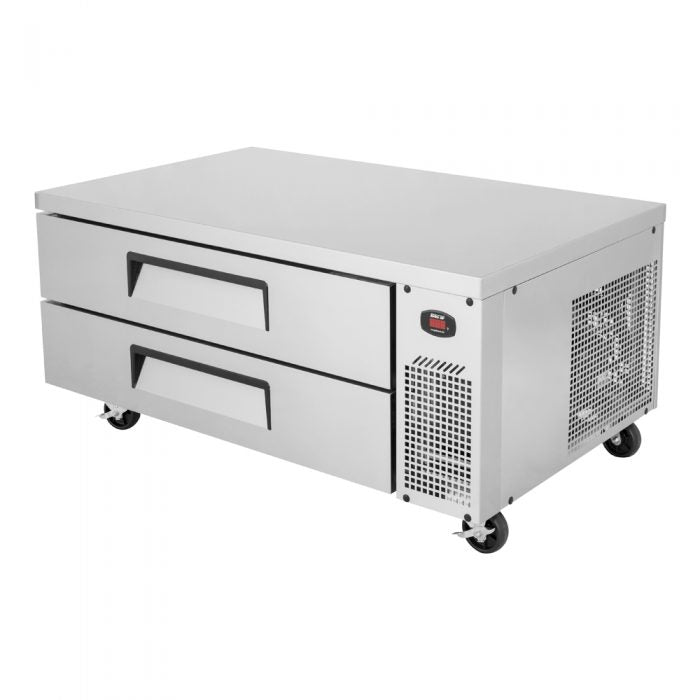 Turbo Air TCBE-52SDR-N 2 Drawer 52" Stainless Steel Chef Base Refrigerator, Optional 6" Extended Top, 9.1 Cu. Ft.