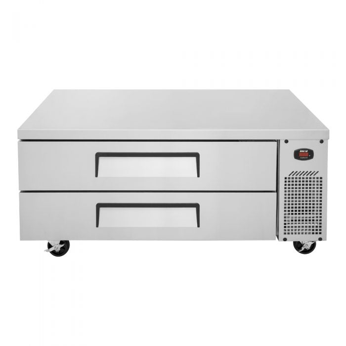 Turbo Air TCBE-52SDR-N 2 Drawer 52" Stainless Steel Chef Base Refrigerator, Optional 6" Extended Top, 9.1 Cu. Ft.
