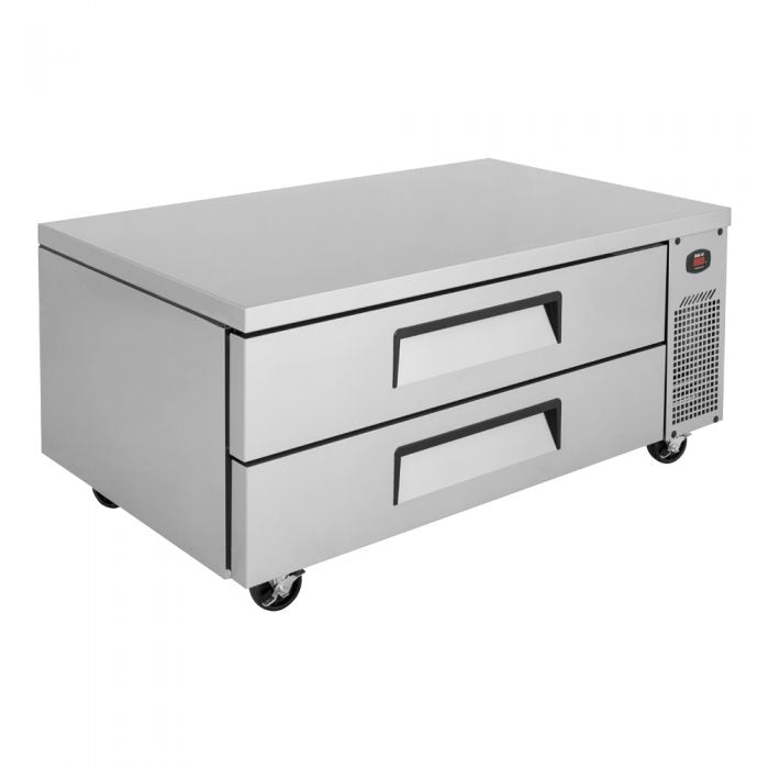 Turbo Air TCBE-52SDR-N 2 Drawer 52" Stainless Steel Chef Base Refrigerator, Optional 6" Extended Top, 9.1 Cu. Ft.