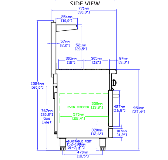Standard Range SR-R60-NG 60" Natural Gas Commercial Range with 10 Burner, 2 Oven, 366,000 BTU