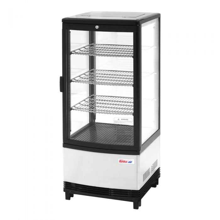 Turbo Air CRT-77-1R-N All Side Glass Countertop Refrigerated Display Case, 3.0 Cu. Ft.