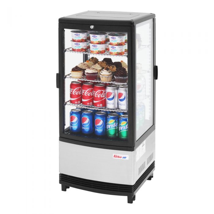 Turbo Air CRT-77-2R-N All Side Glass Pass Thru Countertop Refrigerated Display Case, 3.0 Cu. Ft.