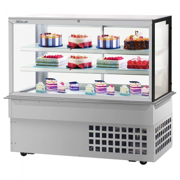 Turbo Air TBP60-54FDN 59" Refrigerated Bakery Display Case, 3 Tiers, Front Open, Drop-in