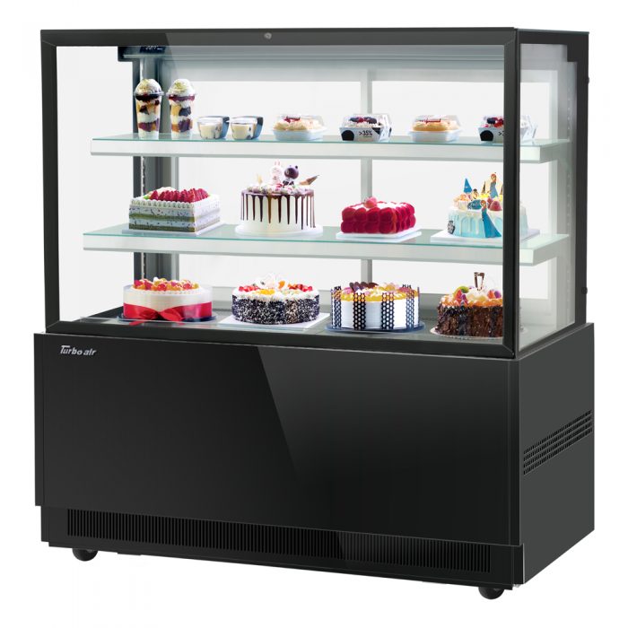 Turbo Air TBP60-54FN-W(B) 59" Refrigerated Bakery Display Case, 3 Tiers, Front Open, White or Black, 21.8 Cu. Ft.