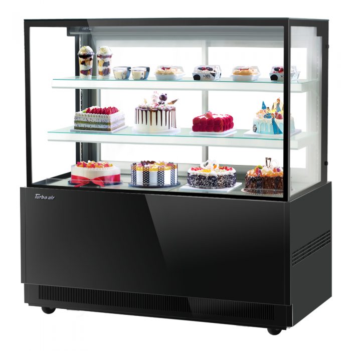 Turbo Air TBP60-54NN-W(B) 59" Refrigerated Bakery Display Case, 3 Tiers, White or Black, 21.8 Cu. Ft.